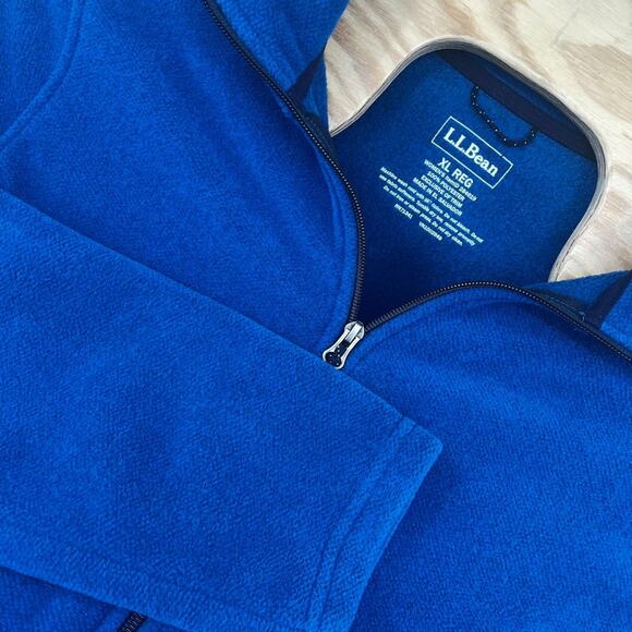 L.L. Bean Jackets & Blazers - LL Bean FULL Zip Warm Fleece Sweater Womens XL Blue Casual Long Sleeve